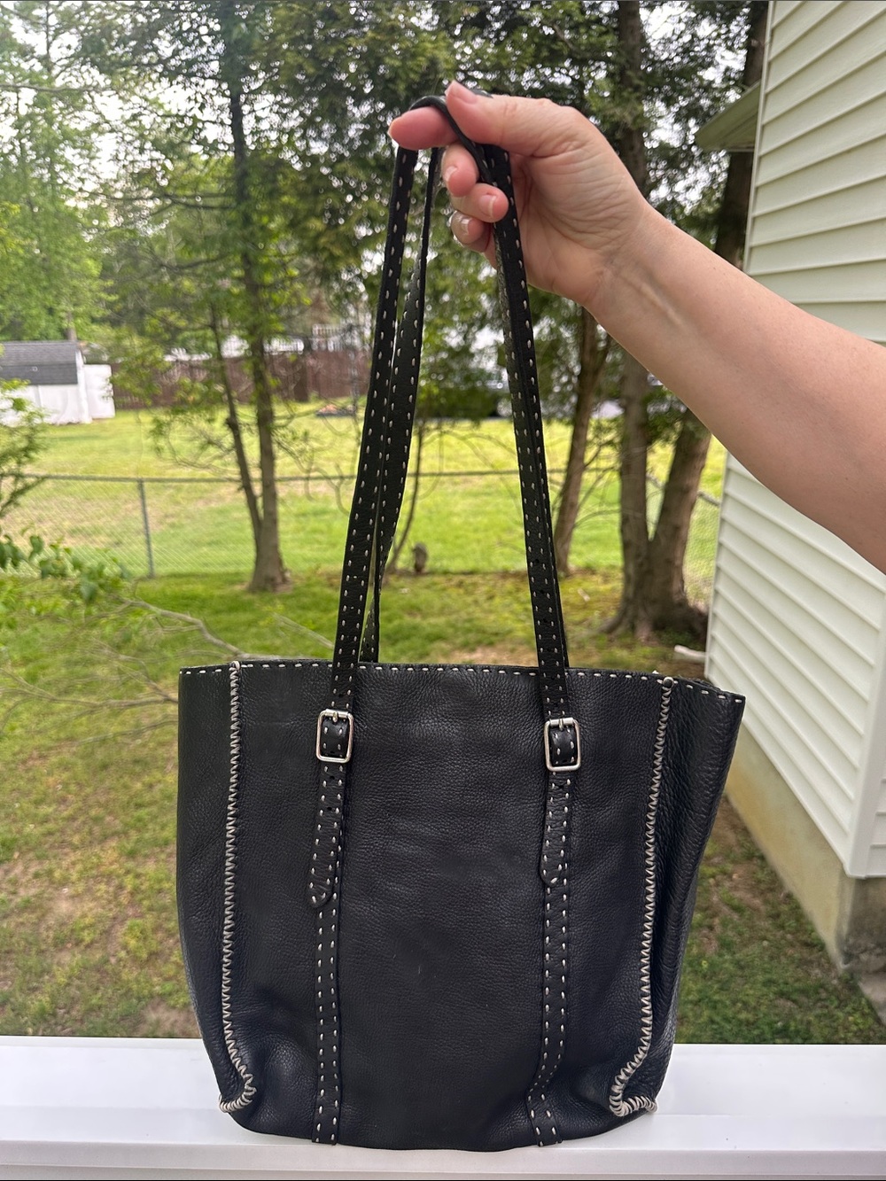 Fendi Black Leather Selleria Tote